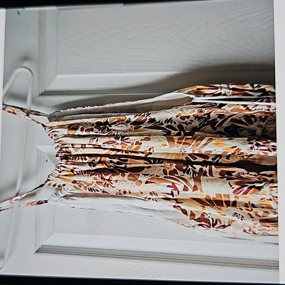 Joie Dresses & Skirts - NWT Joie Dress Brown Floral Halter Maxi Pleated Slit Neutral Sundress Resort XL